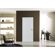 Bloc-porte alvéolaire à recouvrement Design 110 - prépeint - huisserie H90 - serrure PDDT - poussant gauche - 204x73 cm