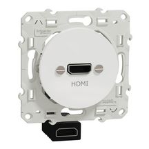 Prise HDMI type A femelle Odace - blanc