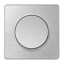 Plaque de finition alu brossé Odace Touch - 1 poste - avec liseré alu