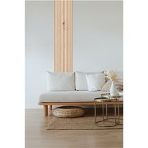 Panneau mural décoratif Maestro Latt - pepper oak / blanc - 20x300x2770 mm