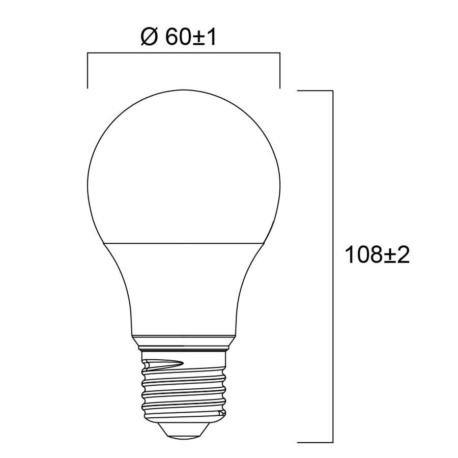 Lampe LED ToLEDo GLS A60 - E27 - 8 W - 806 lm - 4000 K