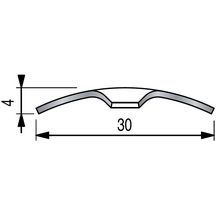 Seuil de porte à visser Classic extra-plat inox brillant 30x930mm