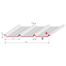 Bac acier profil 1000.45 25µ épaisseur 0,63mm Absodrop RAL 7016 au m2