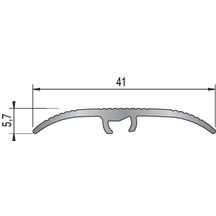 Seuil de porte à fixation invisible multi-niveaux Harmony 41 mm - aluminium anodisé strié titium - 41x930 mm