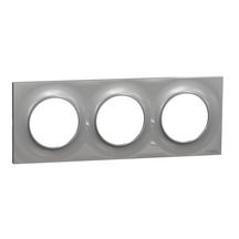 Plaque de finition triple Odace - aluminium