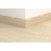 Plinthe standard à bords droits pour sol stratifié 5799 - chêne beige givré - L. 2,4 m - 12x58 mm