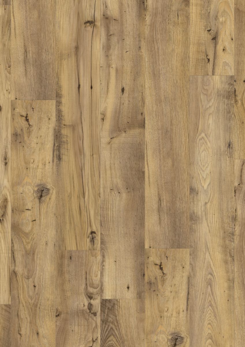 Sol intérieur vinyle LVT résistant à l'eau Blos - châtaignier vintage naturel - 1251x189 mm - ép. 5 mm