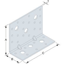 Equerre large renforcée AE76-R - 90x48x76 mm