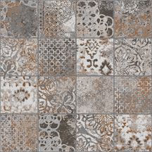 Mosaïque carreaux de ciment grès cérame Memento - vintage décor - 37,5x37,5 cm