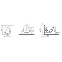 Pack WC suspendu Alterna Daily O2 courte avec abattant frein de chute declipsable