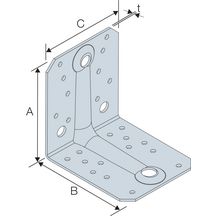 Équerre structurelle renforcée - inox A4 - ép. 2 mm - 88x88x65 mm