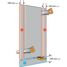 Porte âme pleine cadre résineux 34mm prépeint rive droite retaillable sans mortaise emballé 221x103cm