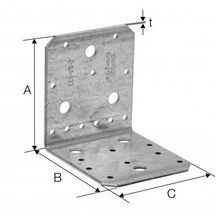 Equerre structurelle AB90-R - acier galvanisé - 88x88x65x2,5 mm