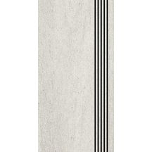 Grès cérame Fiandre Neo white semi-lustré nez de marche 30x60cm AS217X8G36R9