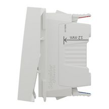 Interrupteur va-et-vient à connexion rapide Unica - 10A - voyant lumineux en accessoire - blanc - 2 modules