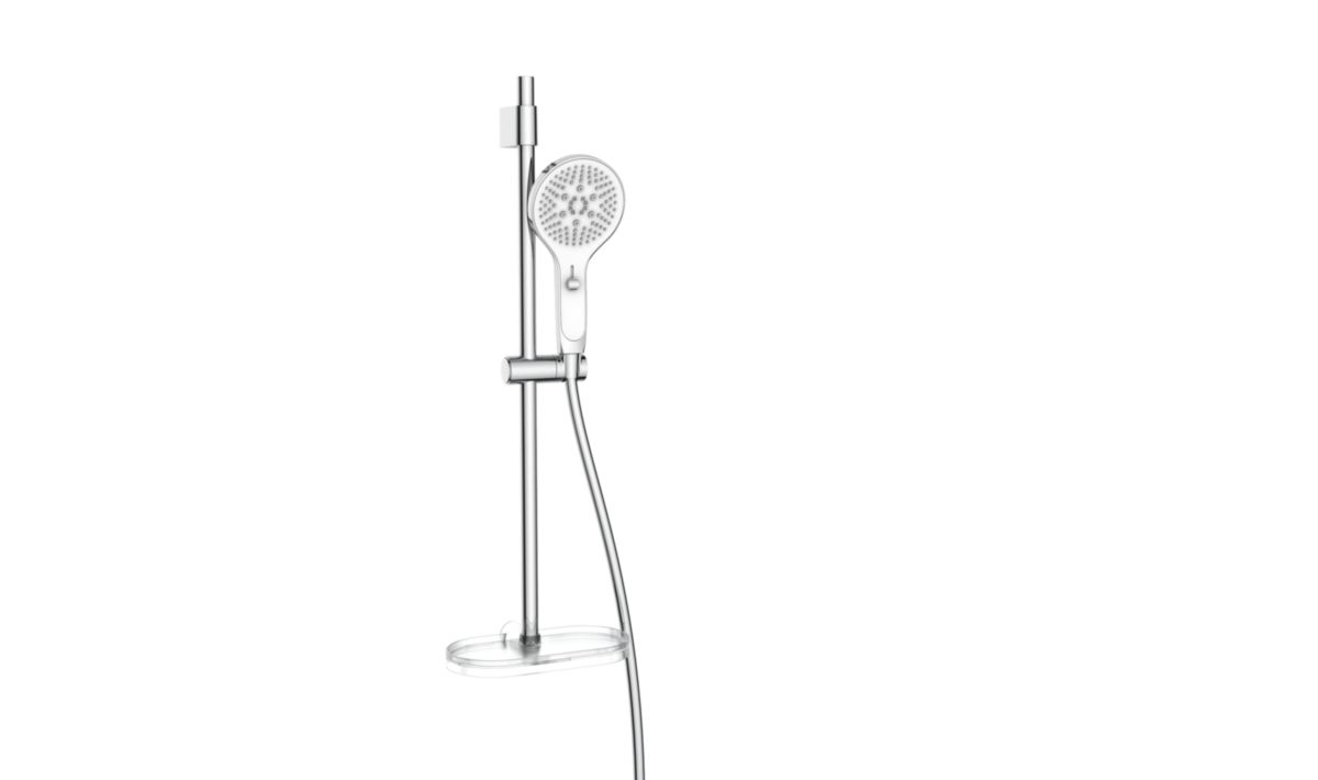 Ensemble de douche Alterna PLENITUDE 2 douchette à main ø 120 mm 3 jets avec barre de douche inox et flexible de douche chromé