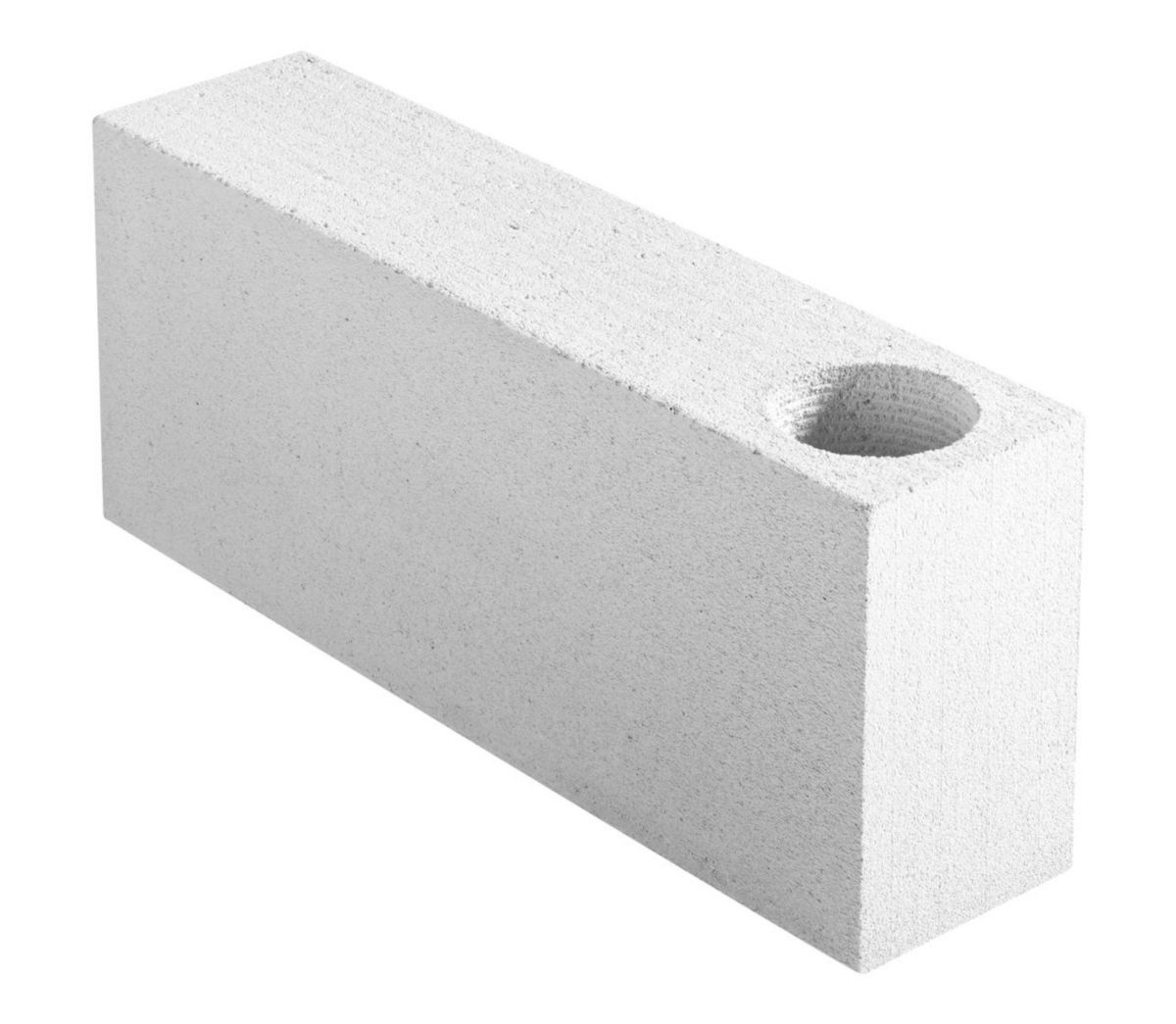 Bloc d'angle Thermopierre - béton cellulaire - 625x150x250 mm - Ø = 100 mm - R = 1,78 m².K/W