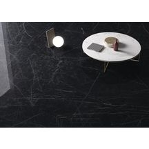 Carrelage effet marbre sol intérieur Marmi Maximum - grès cérame dark marquina maximum lustré - 75x150 cm - ép. 6 mm