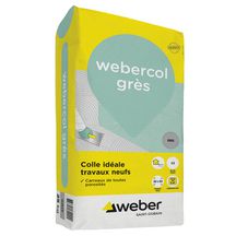 Mortier-colle webercol grès pour tous carreaux - gris - sac de 25 kg