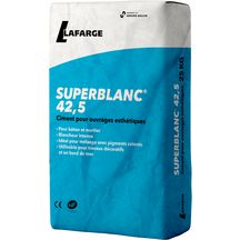 Ciment Super Blanc CEM II/A-LL 42,5 N CE PM-CP2 NF - Le Teil - sac de 25 kg