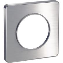 Plaque de finition alu brossé Odace Touch - 1 poste - avec liseré alu