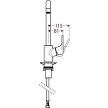 Mitigeur d'évier FOCUS, bec orientable en 3 étapes 110°, 150° ou 360°, chromé réf. 31820000