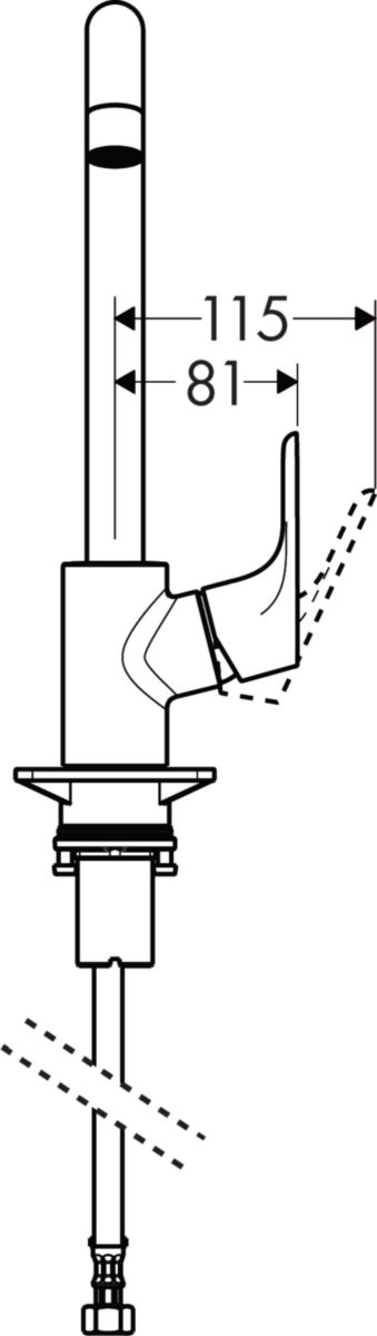 Mitigeur d'évier FOCUS, bec orientable en 3 étapes 110°, 150° ou 360°, chromé réf. 31820000