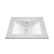 Plan vasque céramique 60 cm Blanc pour meuble de salle de bain Alterna Primeo KIT