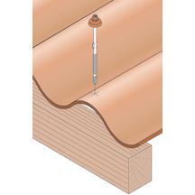 Vis monoVis bois tête hexagonale galvanisé pour tôle fibro 6,5x130 boîte de 100 Etanco Réf: 339630000