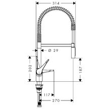 Mitigeur cuisine CENTO XXL avec douchette extractible réf. 14806000