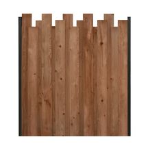 Kit de clôture verticale Vertiwood - sapin du Nord classe 3 brun - section lames 22x150 mm