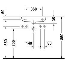 Lave mains D-CODE, trou de robinetterie à droite, 50 x 22, Blanc Réf. 0706500008