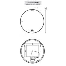 Miroir rond lumineux rétro-éclairé Alterna Oslo diamètre 90 cm