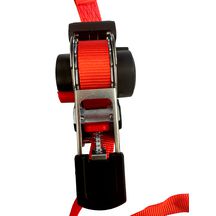 Sangle d'arrimage Easy - crochet fer 253 - enrouleur automatique - polyester rouge - 3,5 m x 25 mm