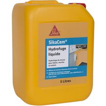 Hydrofuge de masse pour béton/mortier Sikacem® Hydrofuge liquide - bidon de 5 l