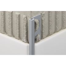 Profilé de finition Schlüter Quadec AE épaisseur 8mm en aluminium naturel anodisé mat 2,50m Q80AE