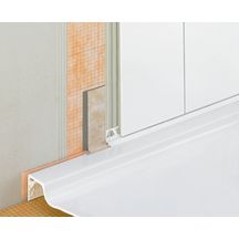 Profilé Dilex de raccordement flexible pour liaison entre carrelage et sanitaire blanc pur 2,50m Dilex AS20BW