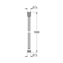 Flexible en métal 1500mm Relexaflex Metal Chromé 28105000