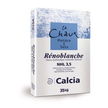 Chaux hydraulique blanche naturelle pure Rénoblanche NHL 3,5 - sac de 35 kg