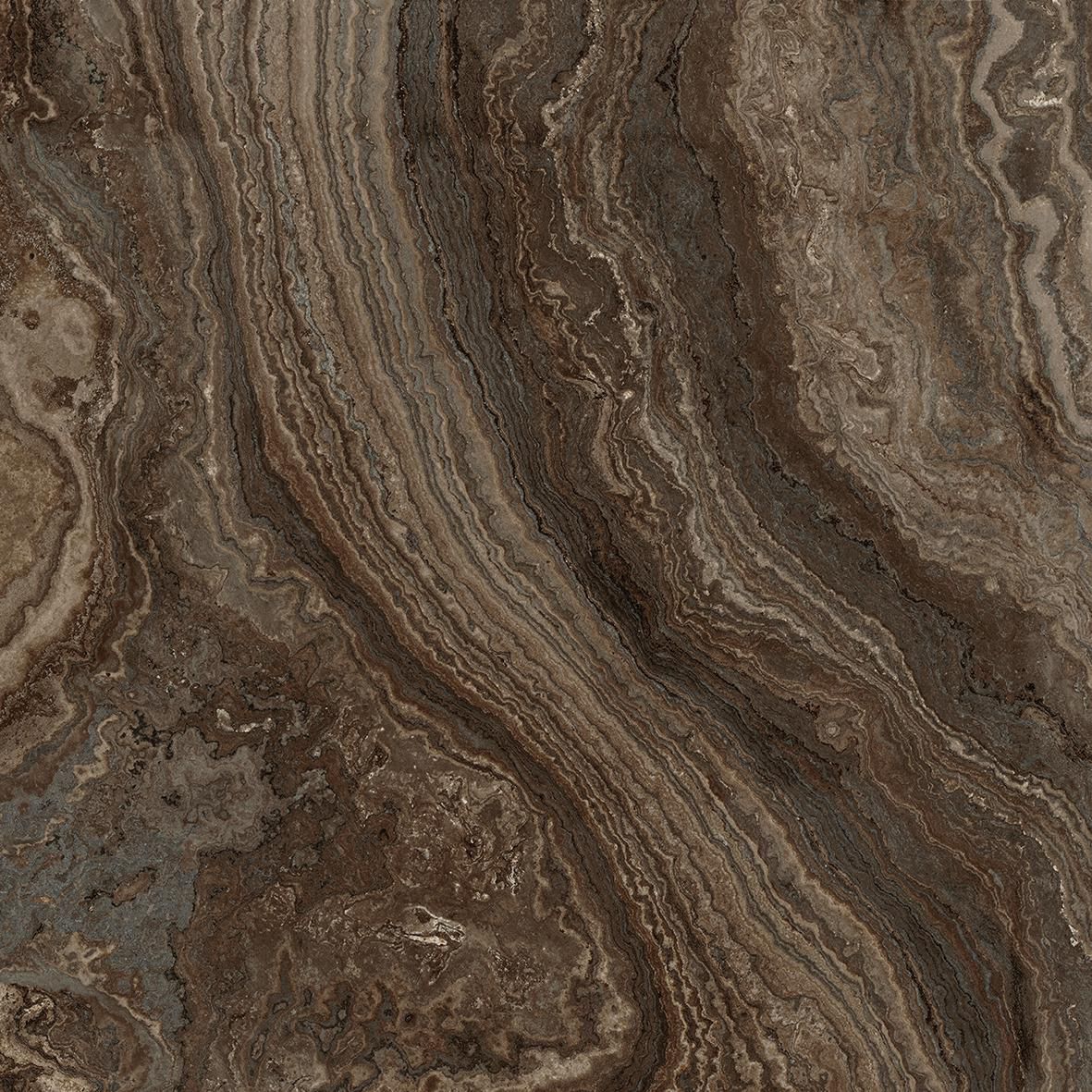 Carrelage grès cérame Rhapsody - Brown Wave poli rectifié - 60x60 cm