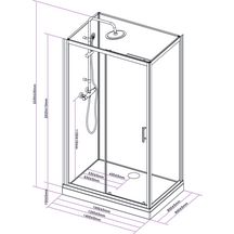 Panneaux de fond Alterna pour Cabine Concerto 2 Nu 120x90 cm en verre blanc