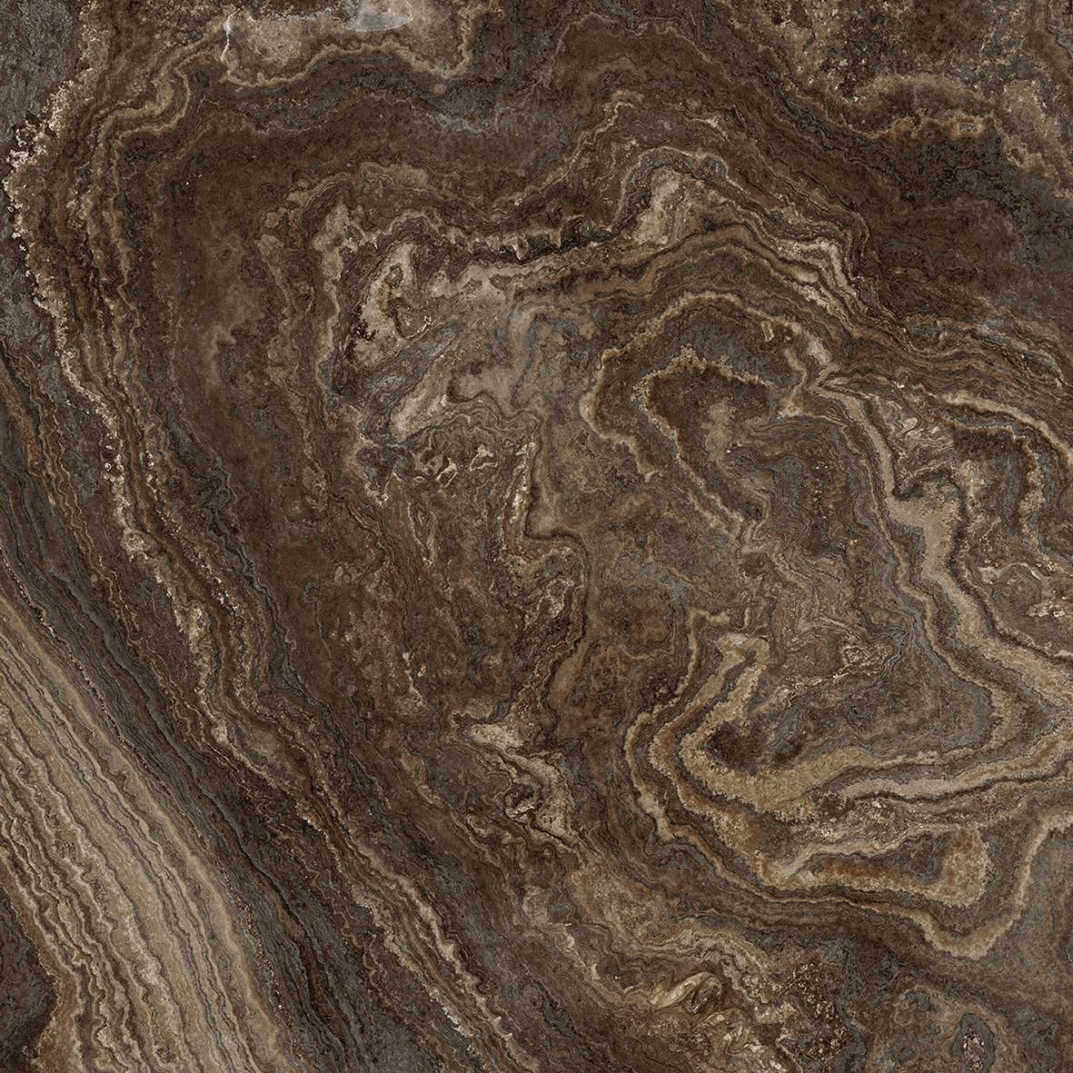 Carrelage grès cérame Rhapsody - Brown Wave poli rectifié - 60x60 cm