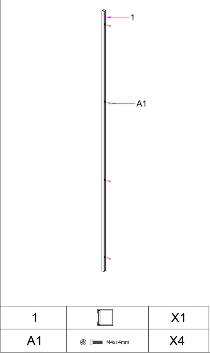 Profilé de compensation pour parois Alterna Design