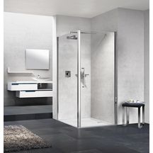 Paroi de douche Young 2 f1b 87 extensible 87-89cm verre trempe transparent silver réf Y2F1B871B