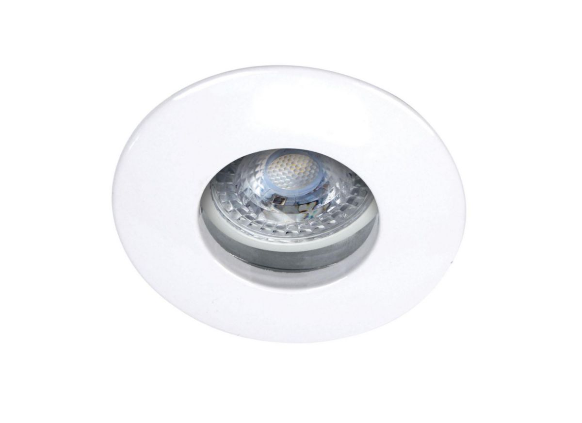 Spot fixe Hidro Led 6W pour salle d'eau - 3000 K - culot GU5.3 - Ø 86 mm - blanc