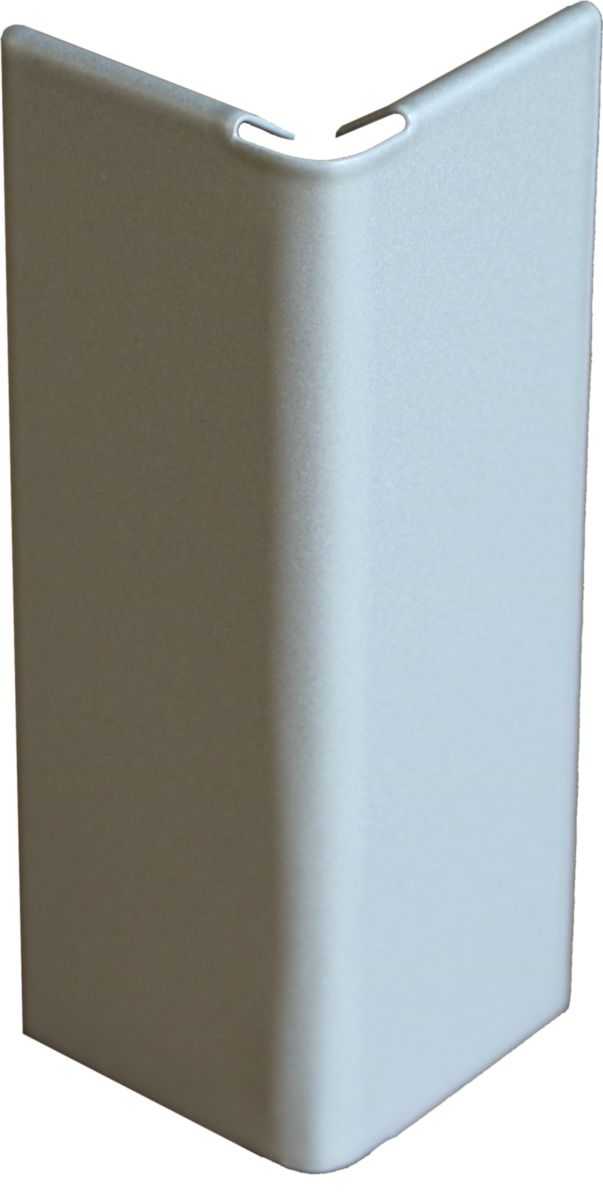 Jonction d'angle sortant Jouplast laque gris aluminium hauteur 100 mm Réf. IPFIN100JAS20000