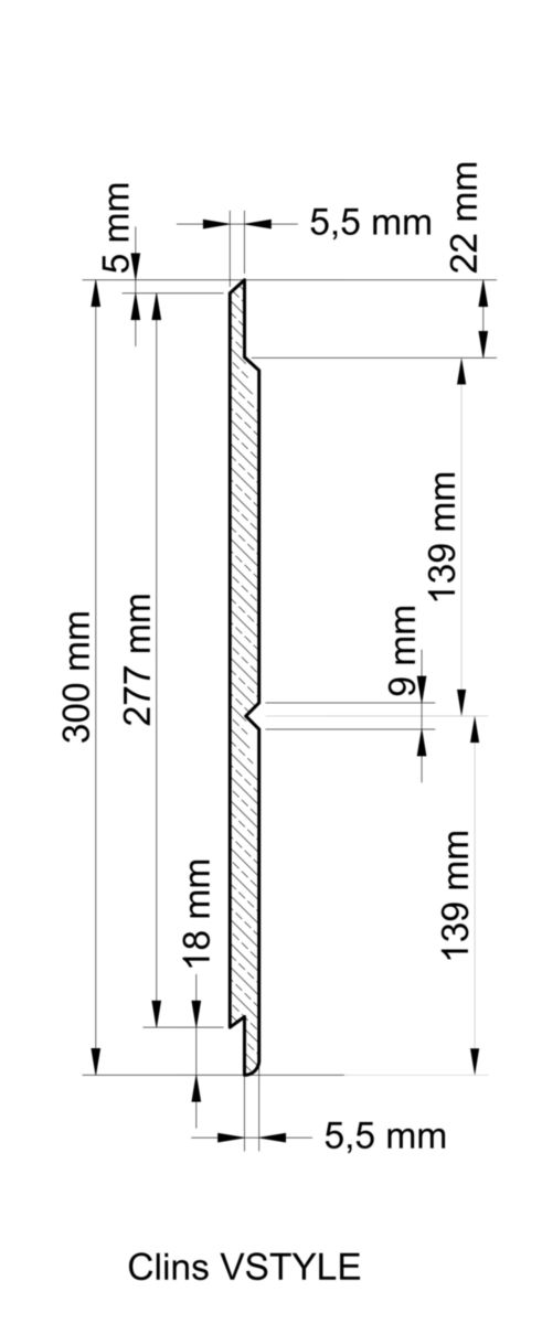 Bardage Vstyle Sierra 10,2x300mm longueur 3660mm Réf: CVS70