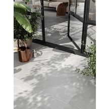 Carrelage sol extérieur Ashima - grès cérame rectifié - gris bouchardé - 60x120 cm - ép. 10 mm