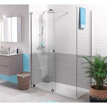 Paroi de douche LUNES 2.0 2P 114 EXT.114-120 cm verre trempé transparent Silver Réf. LUN2P1141B