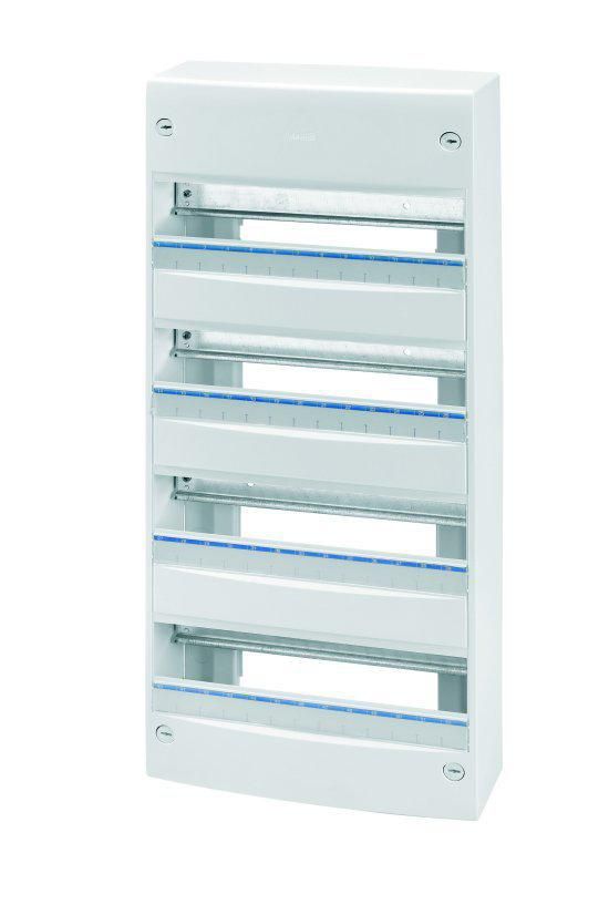 Coffret de distribution saillie standard français - blanc RAL 9016 - sans porte - 52 modules (13x4) - 250x600x93,5